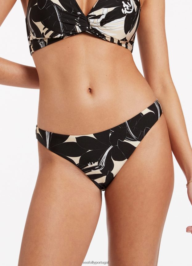 calça hipster floreale mulheres preto Seafolly trajes de banho 4H088V492