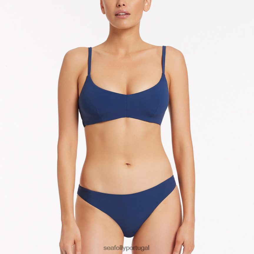calça hipster jetset mulheres azul pacífico Seafolly trajes de banho 4H088V475