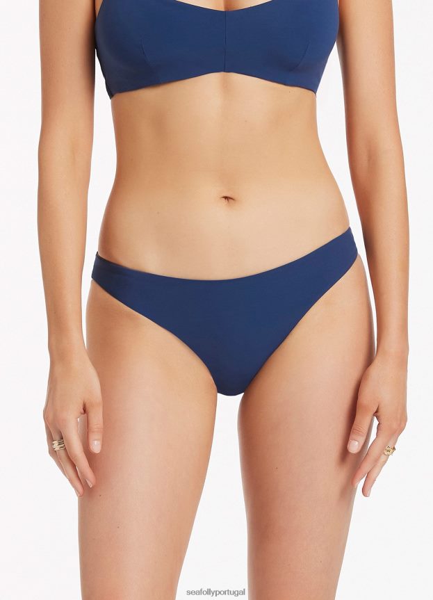 calça hipster jetset mulheres azul pacífico Seafolly trajes de banho 4H088V475