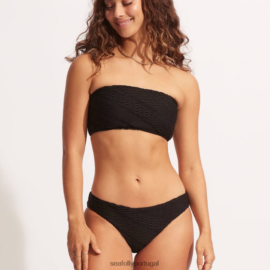 calça hipster marraquexe mulheres preto Seafolly trajes de banho 4H088V501