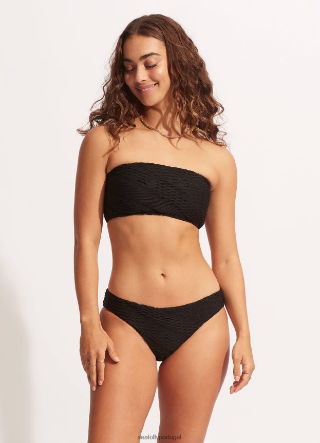 calça hipster marraquexe mulheres preto Seafolly trajes de banho 4H088V501