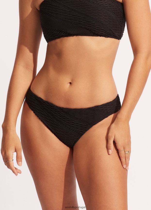calça hipster marraquexe mulheres preto Seafolly trajes de banho 4H088V501