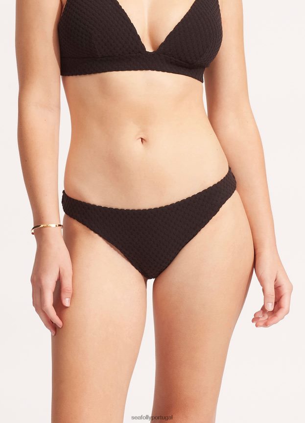 calça hipster riviera mulheres preto Seafolly trajes de banho 4H088V619