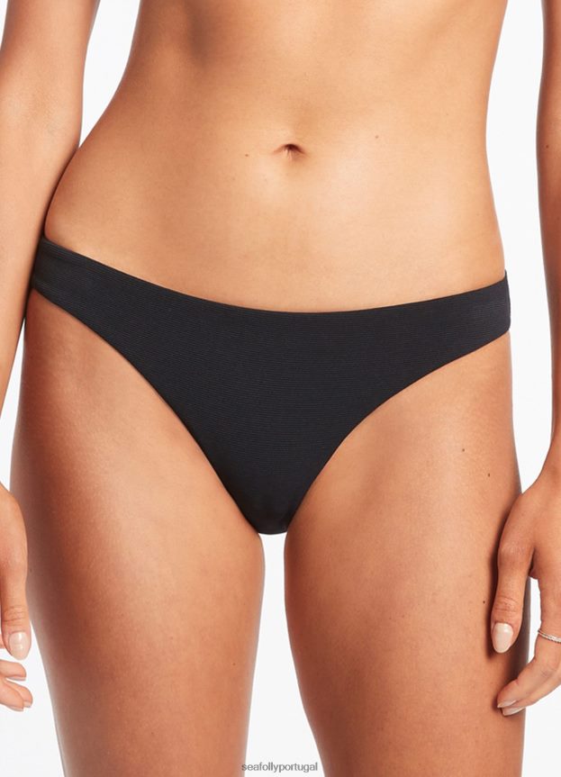 calça isla rib hipster mulheres preto Seafolly trajes de banho 4H088V275