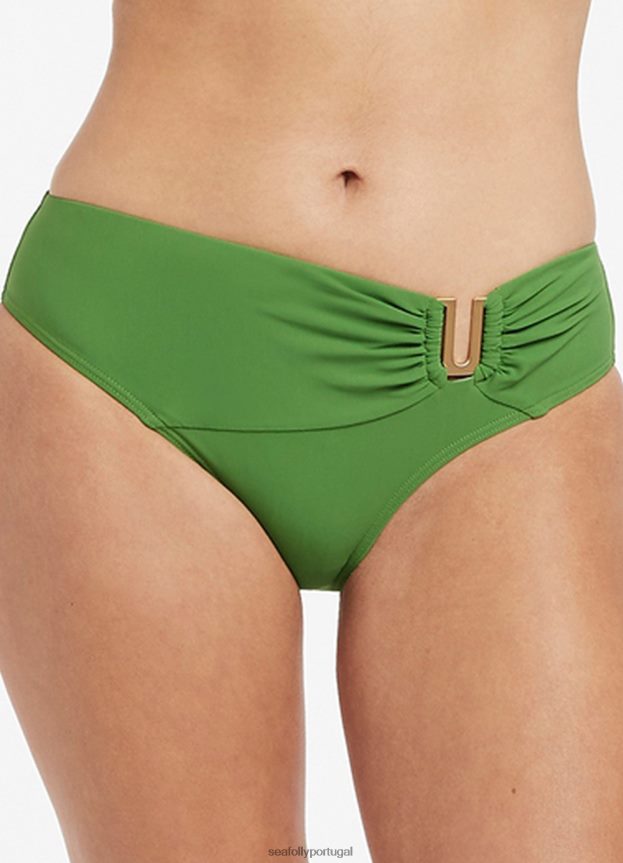 calça jetset u trim mid mulheres Palma Seafolly trajes de banho 4H088V583