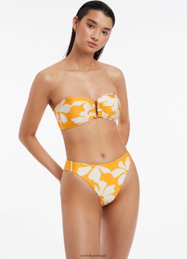 calça legline alta emporio mulheres calêndula Seafolly trajes de banho 4H088V534