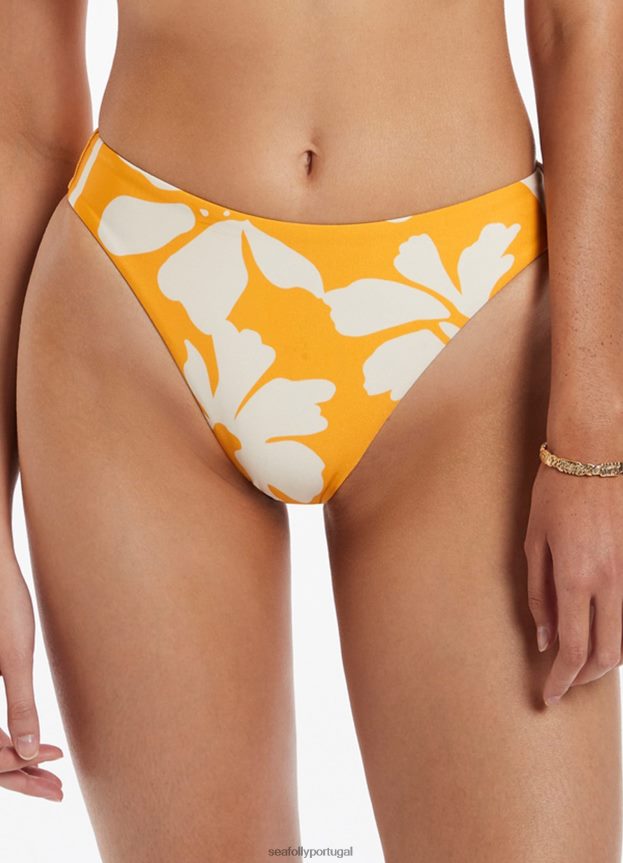 calça legline alta emporio mulheres calêndula Seafolly trajes de banho 4H088V534