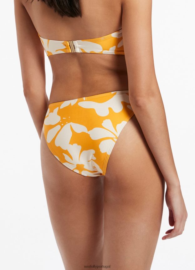 calça legline alta emporio mulheres calêndula Seafolly trajes de banho 4H088V534