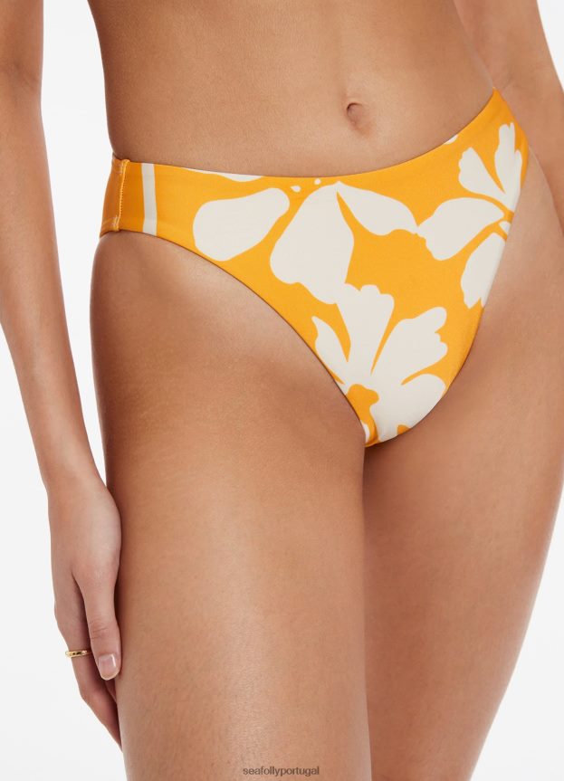 calça legline alta emporio mulheres calêndula Seafolly trajes de banho 4H088V534
