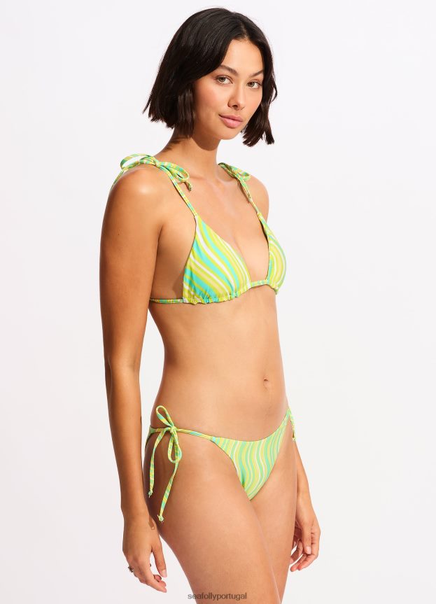 calça mod squad tie side rio mulheres explosão de limão Seafolly trajes de banho 4H088V486