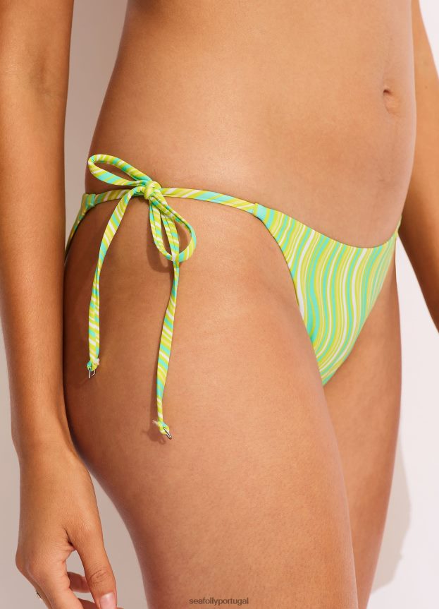 calça mod squad tie side rio mulheres explosão de limão Seafolly trajes de banho 4H088V486