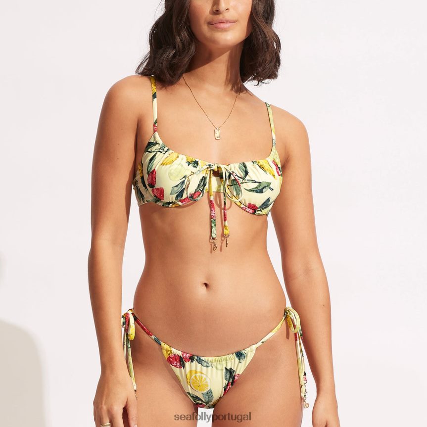 calça rio com cordão lateral mulheres violoncelo Seafolly trajes de banho 4H088V585