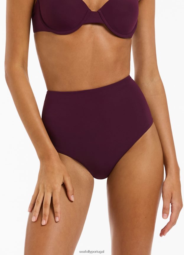 calcinha de biquíni cintura alta jetset mulheres porta Seafolly trajes de banho 4H088V446