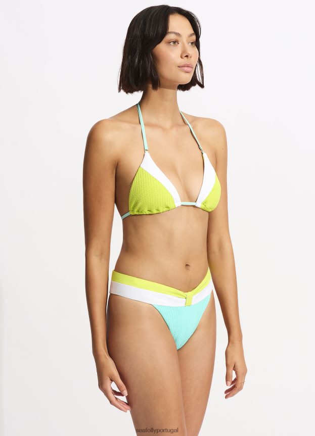 fatia de calça com faixa de emenda mulheres explosão de limão Seafolly trajes de banho 4H088V559
