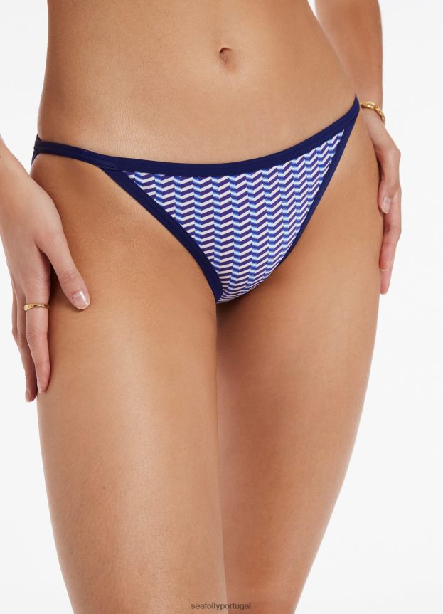 parte de baixo do biquíni amoudi skinny side hipster mulheres safira Seafolly trajes de banho 4H088V100