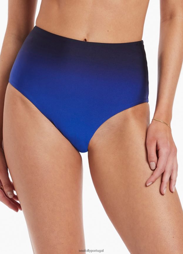 parte de baixo do biquíni cintura alta oia Sunset mulheres oceano Seafolly trajes de banho 4H088V279