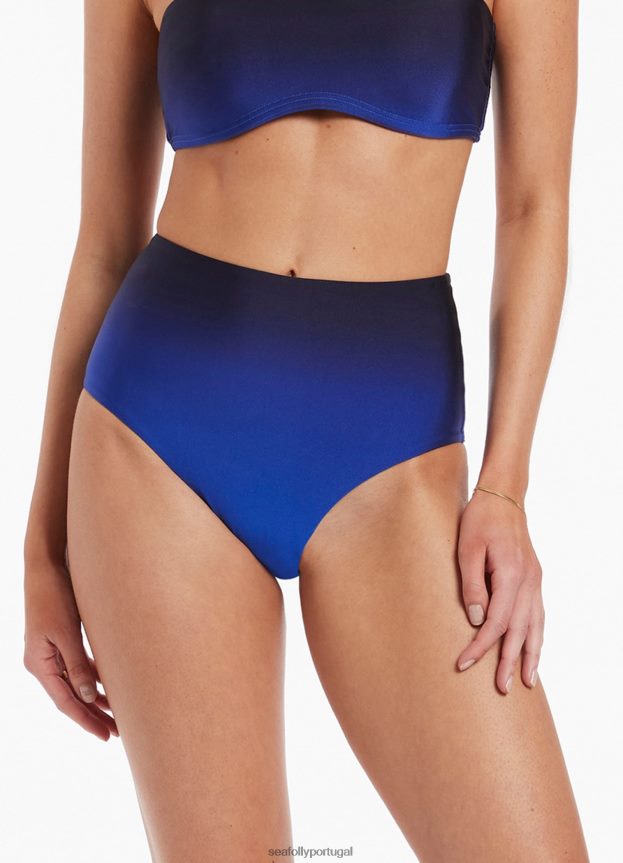 parte de baixo do biquíni cintura alta oia Sunset mulheres oceano Seafolly trajes de banho 4H088V279