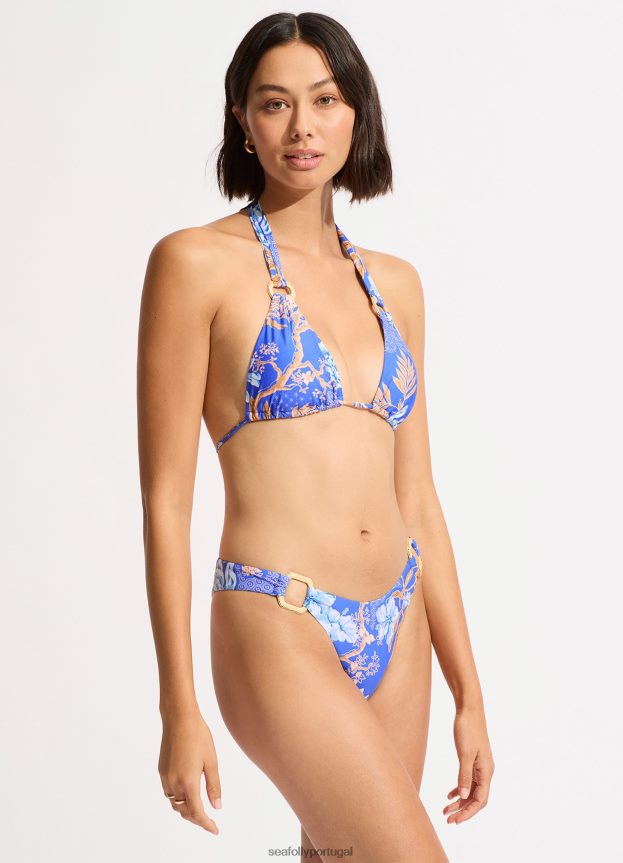 parte de baixo do biquíni eden ring side rio mulheres azul Seafolly trajes de banho 4H088V170