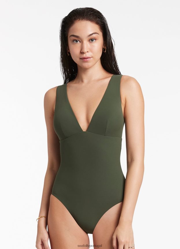 jetset mergulhar uma peça mulheres Oliva Seafolly trajes de banho 4H088V129