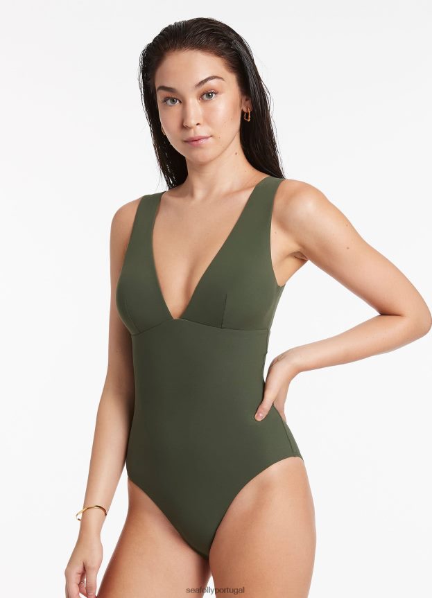 jetset mergulhar uma peça mulheres Oliva Seafolly trajes de banho 4H088V129
