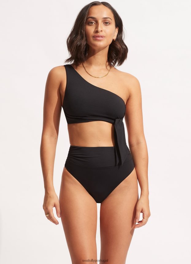 alto coletivo rio mulheres preto Seafolly trajes de banho 4H088V206