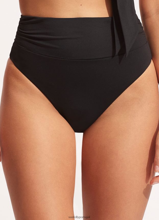 alto coletivo rio mulheres preto Seafolly trajes de banho 4H088V206