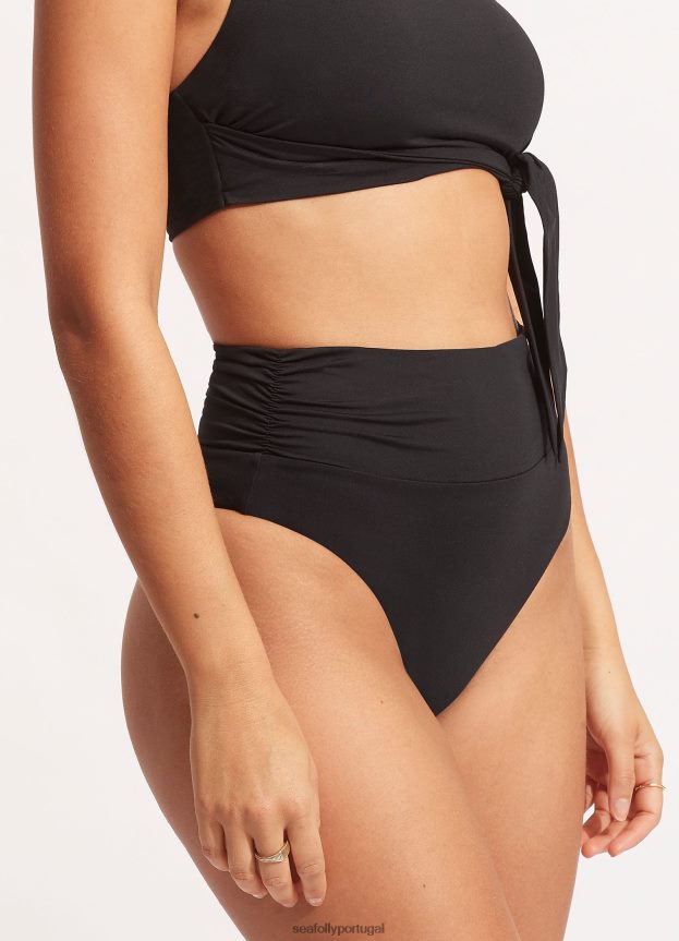 alto coletivo rio mulheres preto Seafolly trajes de banho 4H088V206