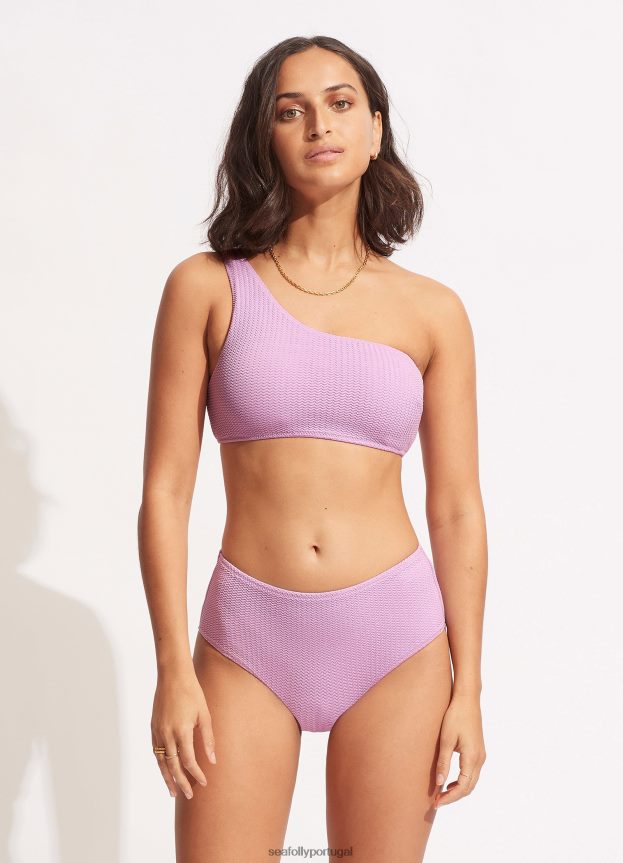 mar mergulho lado largo retrô mulheres lilás Seafolly trajes de banho 4H088V618