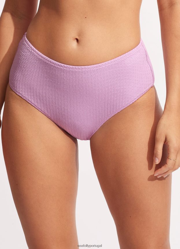 mar mergulho lado largo retrô mulheres lilás Seafolly trajes de banho 4H088V618