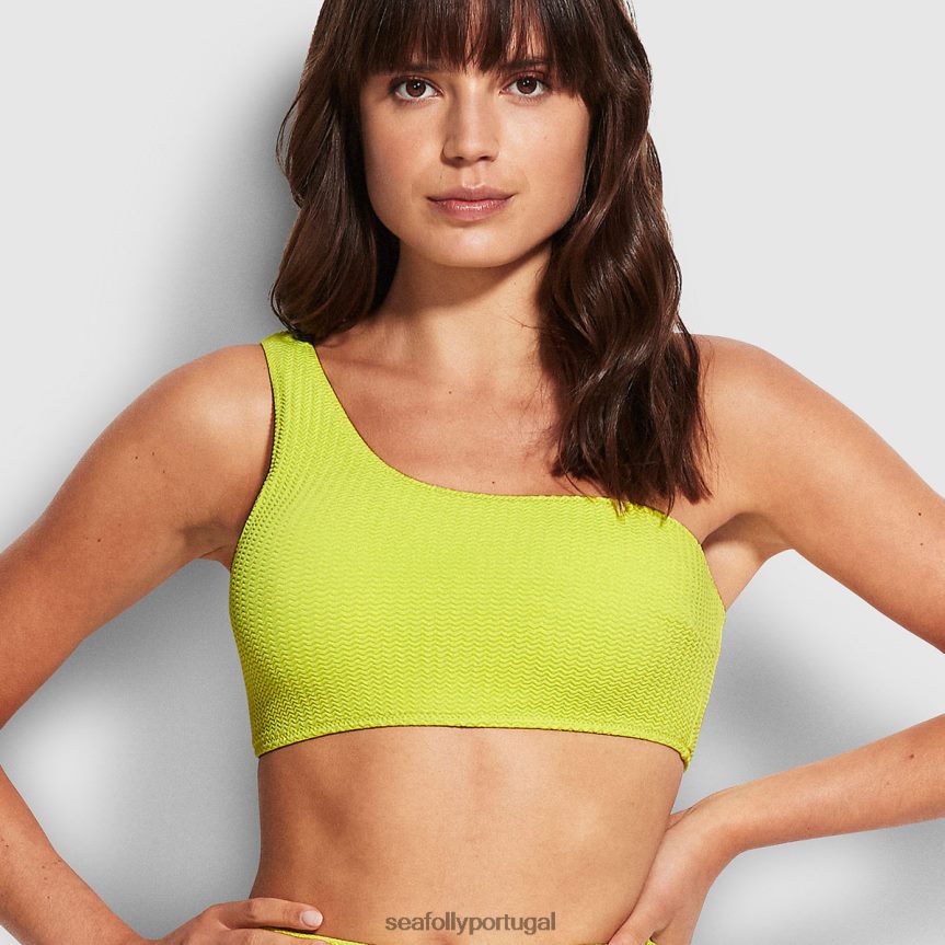 mergulho no mar top de um ombro mulheres limão selvagem Seafolly trajes de banho 4H088V613