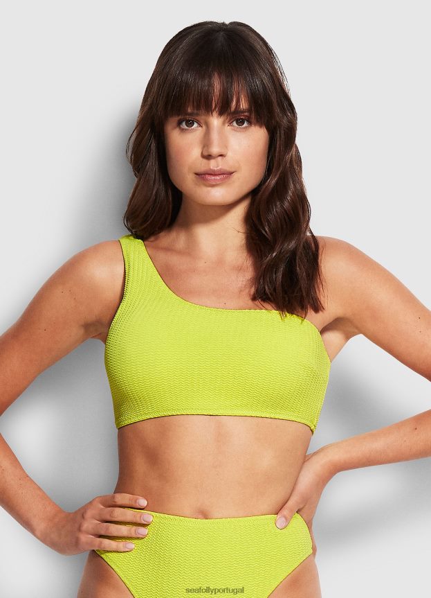 mergulho no mar top de um ombro mulheres limão selvagem Seafolly trajes de banho 4H088V613