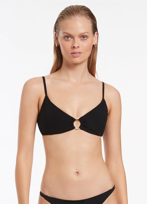bralette com acabamento jetset mulheres preto Seafolly trajes de banho 4H088V405