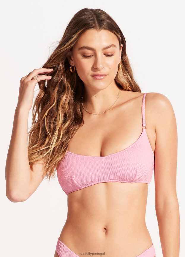 bralette de mergulho no mar mulheres parfait rosa Seafolly trajes de banho 4H088V516