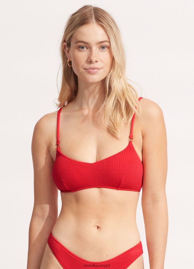 bralette de mergulho no mar mulheres pimenta vermelha Seafolly trajes de banho 4H088V385
