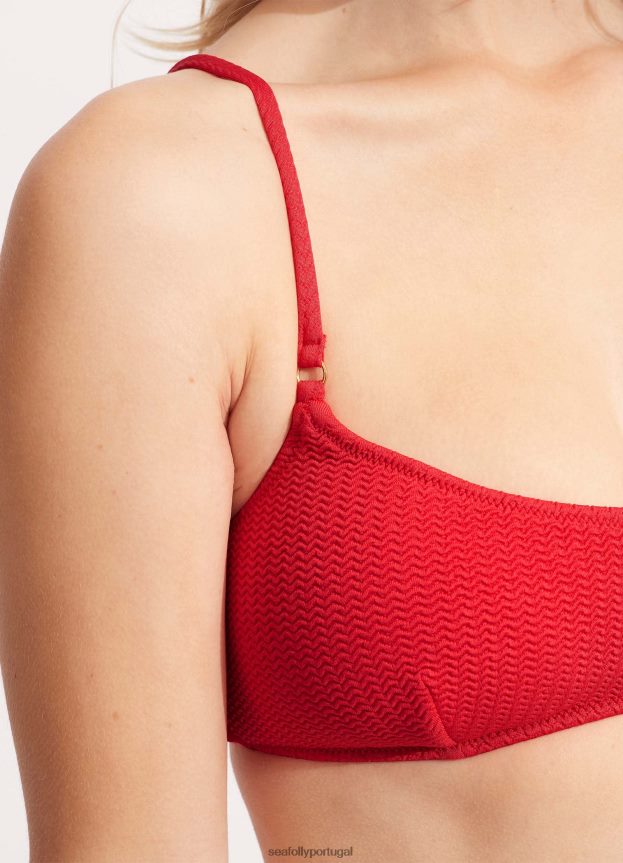 bralette de mergulho no mar mulheres pimenta vermelha Seafolly trajes de banho 4H088V385