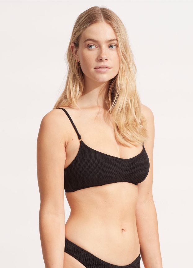 bralette de mergulho no mar mulheres preto Seafolly trajes de banho 4H088V295