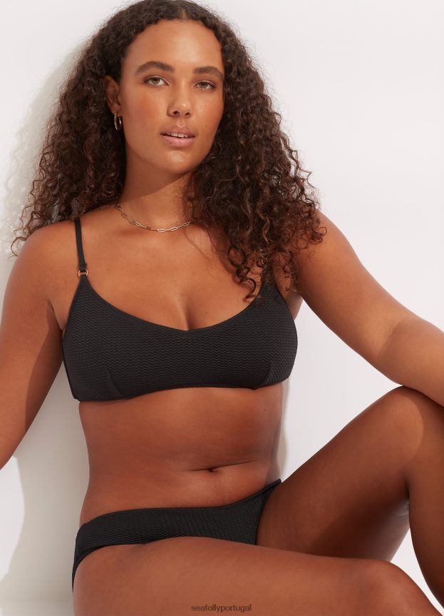 bralette de mergulho no mar mulheres preto Seafolly trajes de banho 4H088V295
