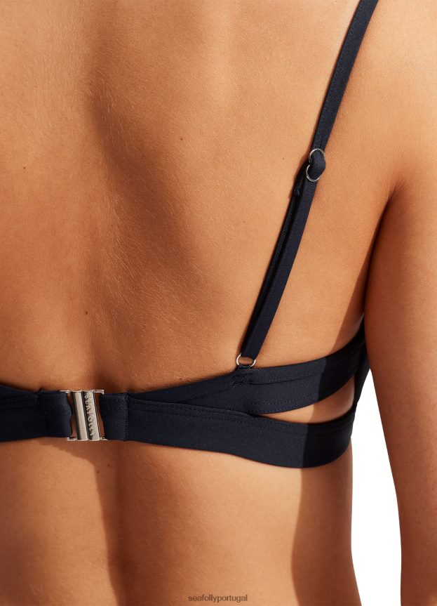 bralette híbrido coletivo mulheres verdadeira marinha Seafolly trajes de banho 4H088V215
