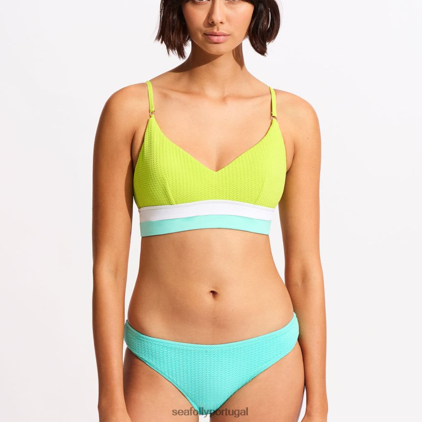 fatia de emenda bralette mulheres explosão de limão Seafolly trajes de banho 4H088V432