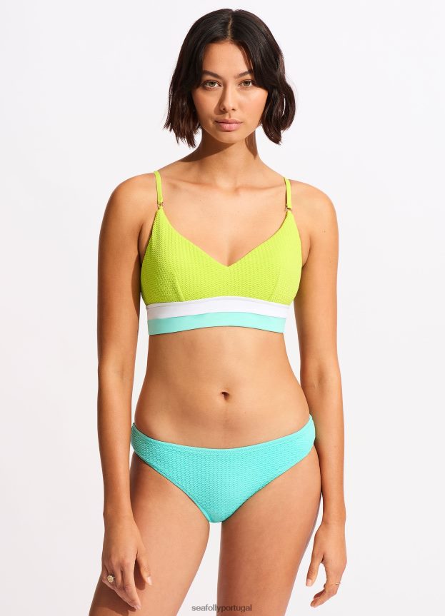 fatia de emenda bralette mulheres explosão de limão Seafolly trajes de banho 4H088V432