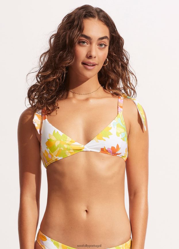 palm springs envoltório frontal bralettelime light mulheres ribalta Seafolly trajes de banho 4H088V481