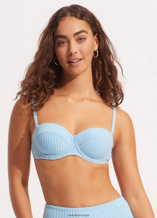 sutiã bustier havana mulheres Pó azul Seafolly trajes de banho 4H088V569