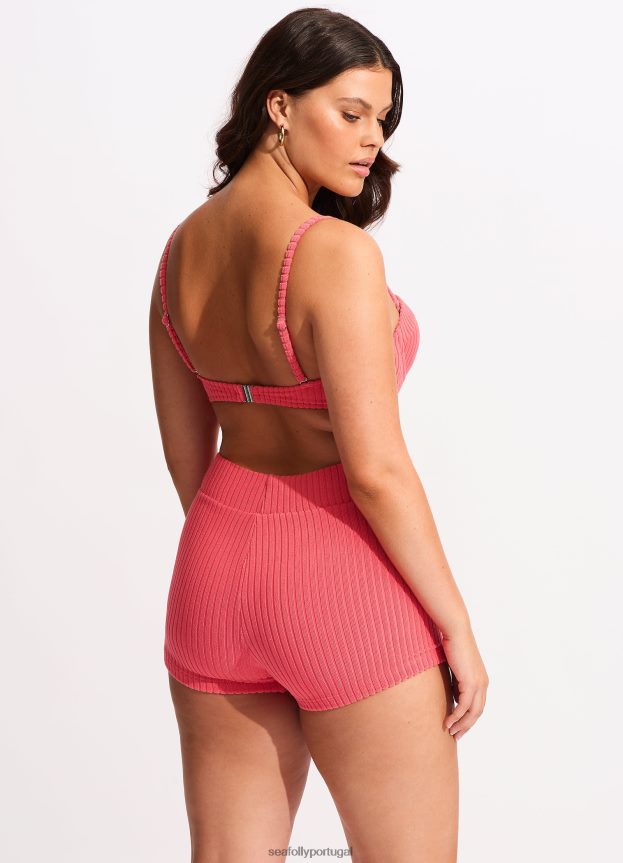sutiã bustier havana mulheres coral beijado pelo sol Seafolly trajes de banho 4H088V500