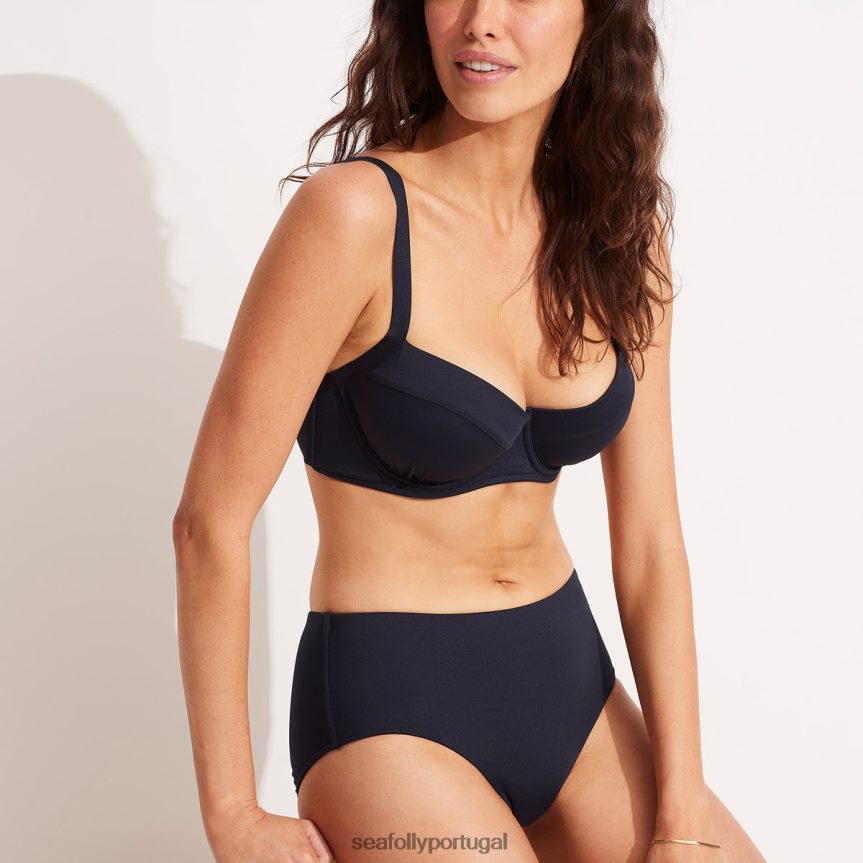 sutiã coletivo com aro dd cup mulheres verdadeira marinha Seafolly trajes de banho 4H088V216