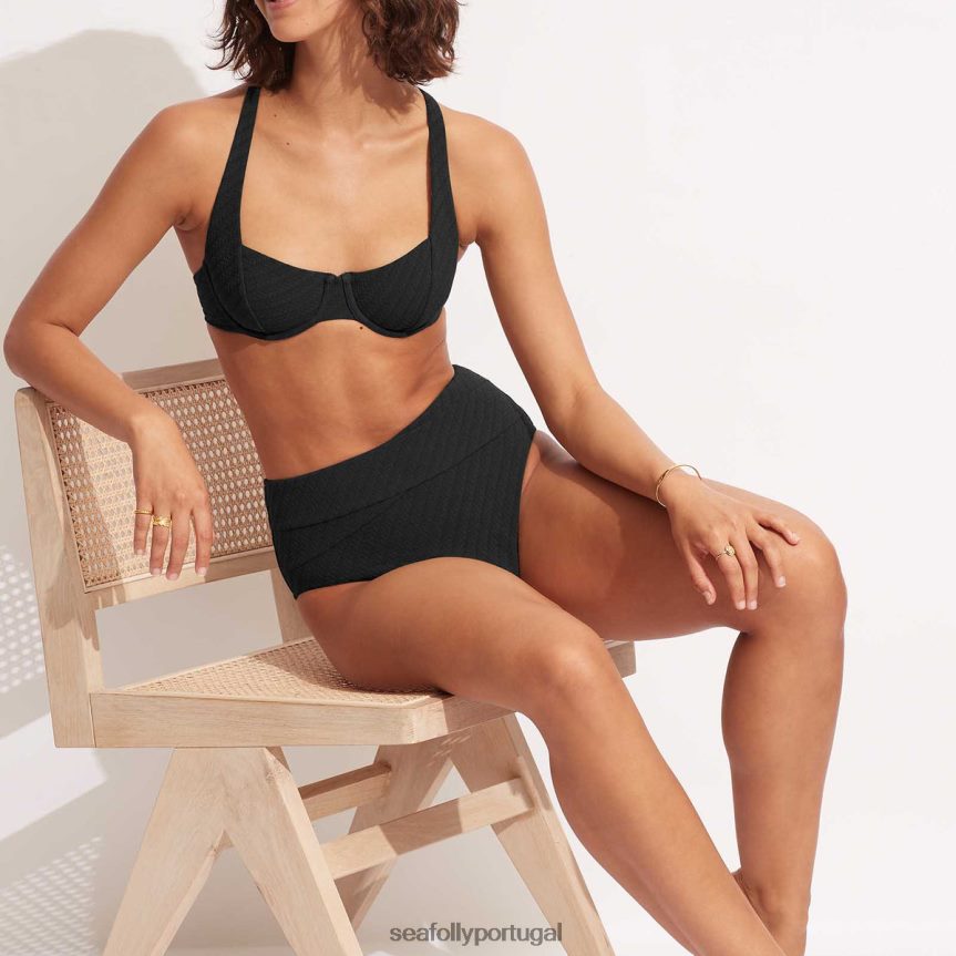 sutiã com armação de salgueiro mulheres preto Seafolly trajes de banho 4H088V443