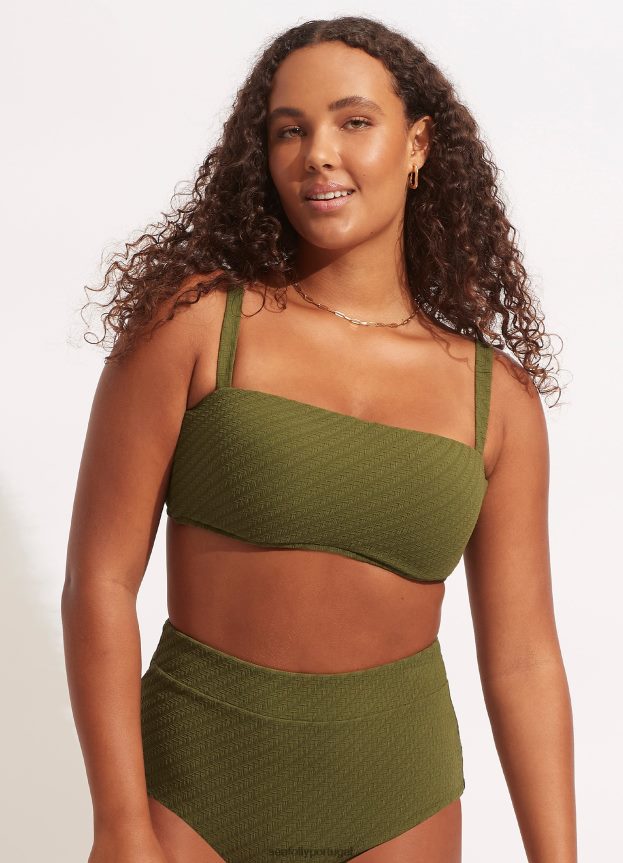 sutiã de salgueiro mulheres abacate Seafolly trajes de banho 4H088V230