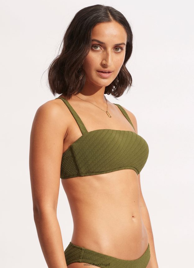 sutiã de salgueiro mulheres abacate Seafolly trajes de banho 4H088V230