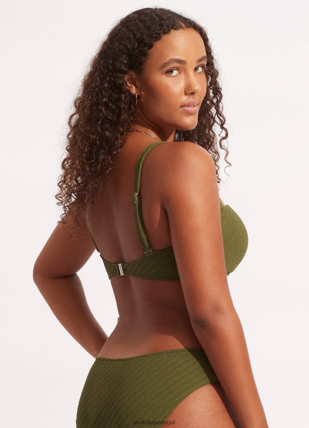 sutiã de salgueiro mulheres abacate Seafolly trajes de banho 4H088V230