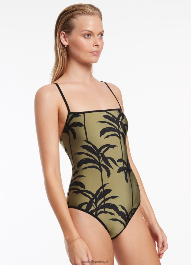 palme tanque mínimo de uma peça mulheres Oliva Seafolly trajes de banho 4H088V125