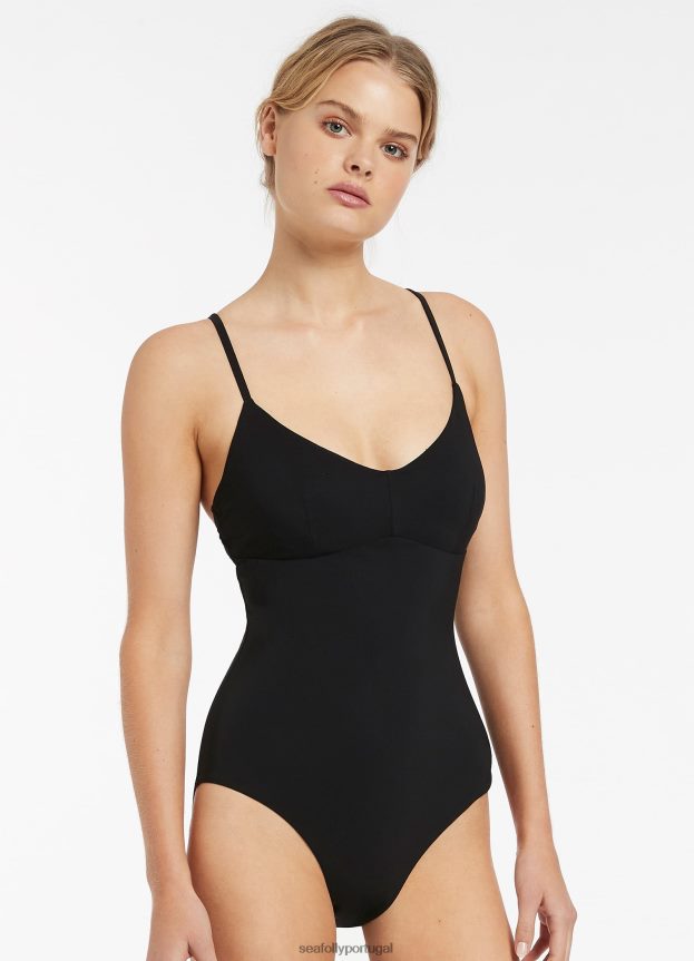tanque jetset c_d uma peça mulheres preto Seafolly trajes de banho 4H088V134
